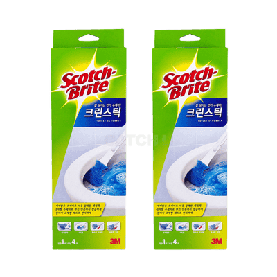 3M 변기청소용 크린스틱 핸들 2개+리필 8개 (핸들+리필 4입 x 2세트)
