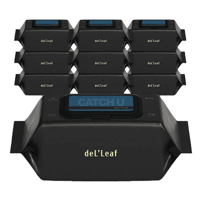 델리프 도톰 엠보싱 저자극 넘버 에잇 블루 물티슈 캡형, 10팩, 70매