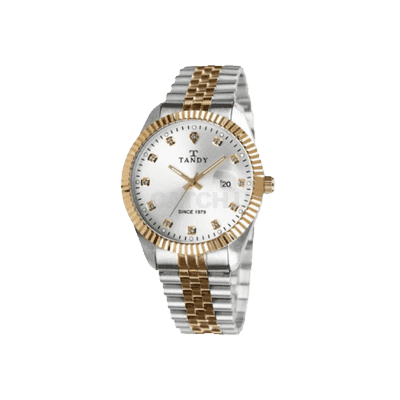 탠디 럭셔리 커플 메탈 손목시계(스와로브스키 식입) T-3909 남자 골드콤비