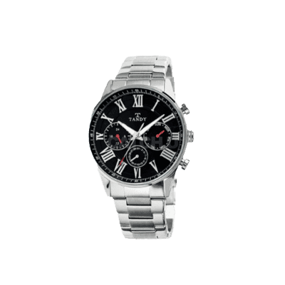 탠디 클래식 남성용 멀티펑션 메탈시계 3713 블랙