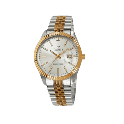 탠디 럭셔리 메탈 손목시계(스와로브스키 식입) T-3921 남자 골드콤비