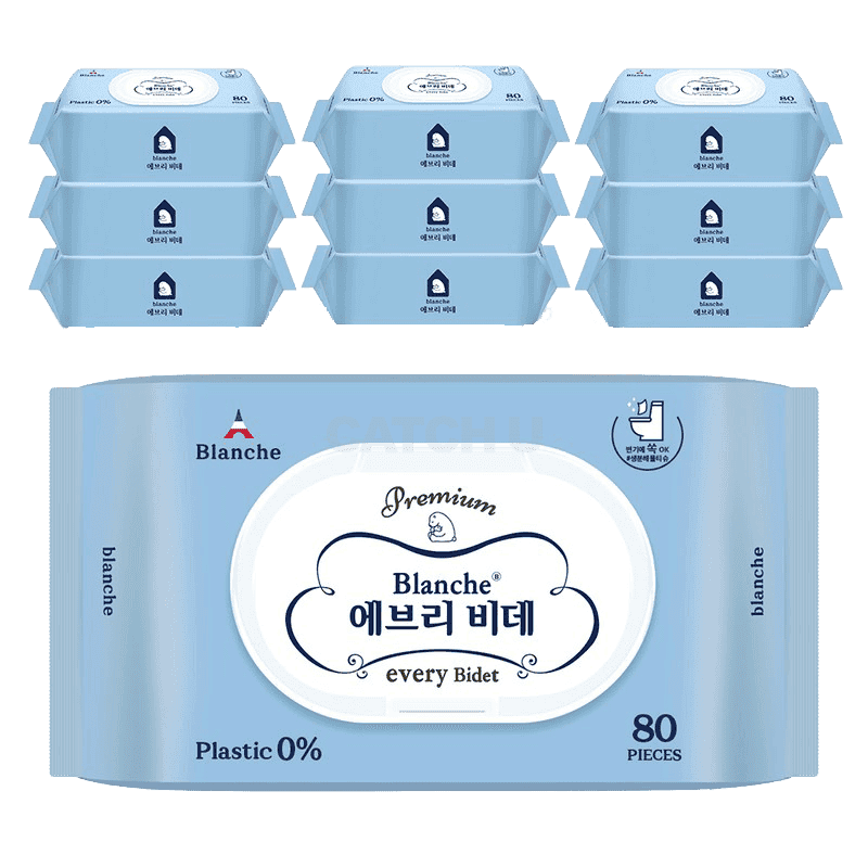 블랑슈 에브리비데 클린터치 화장실용 물티슈 캡형
