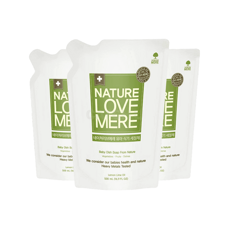 네이쳐러브메레 유아 식기세정제 리필, 500ml, 3개입