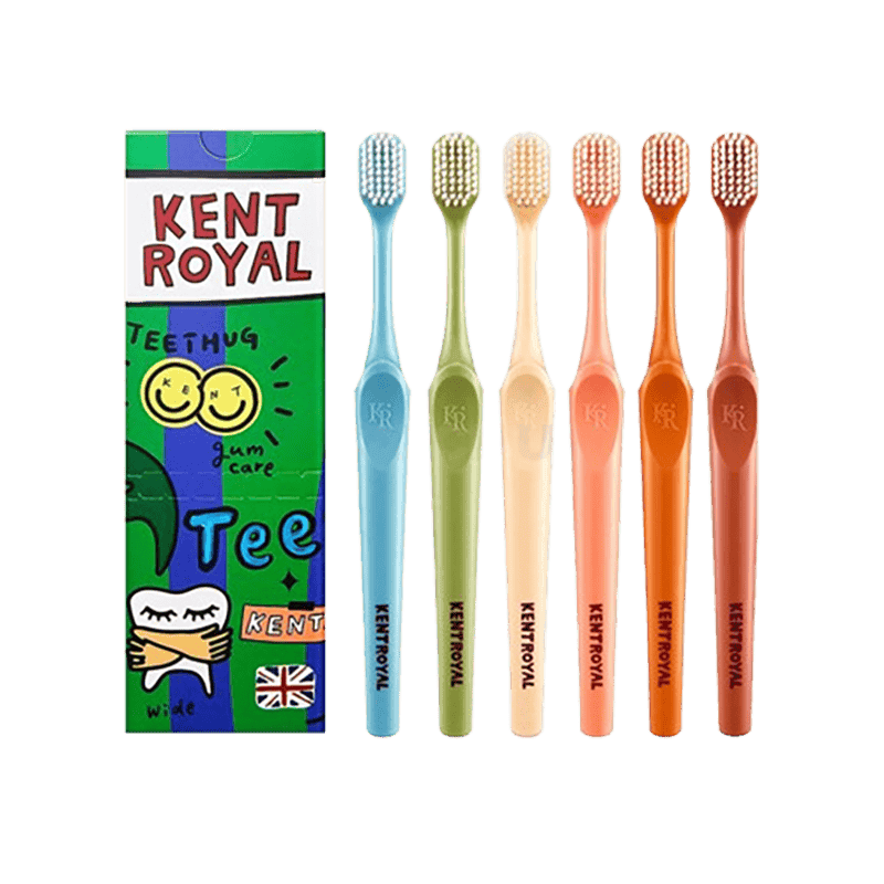 켄트로얄 티스허그 초극세모 광폭칫솔 6종 세트, 6개입, 1세트