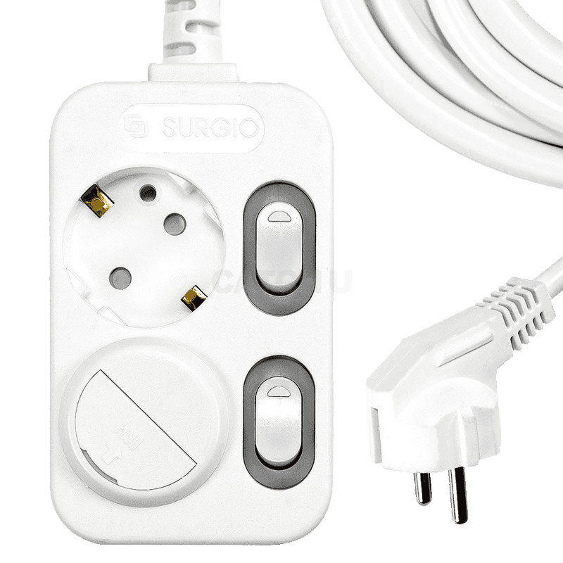 써지오 개별형 안전멀티탭 2구 16A + 안전커버