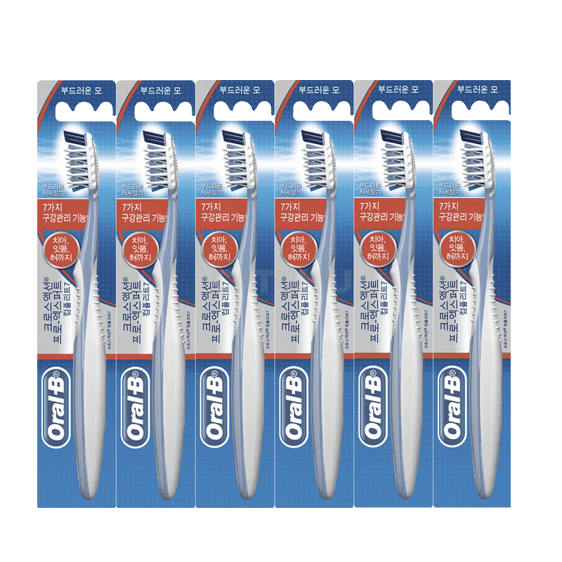 오랄비 크로스액션 컴플리트7 35모 칫솔, 6개입, 1개