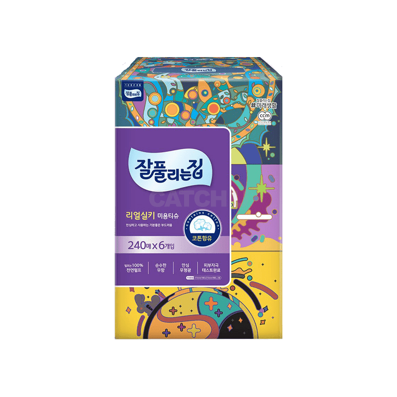 잘풀리는집 미용티슈 240매, 240매, 6개