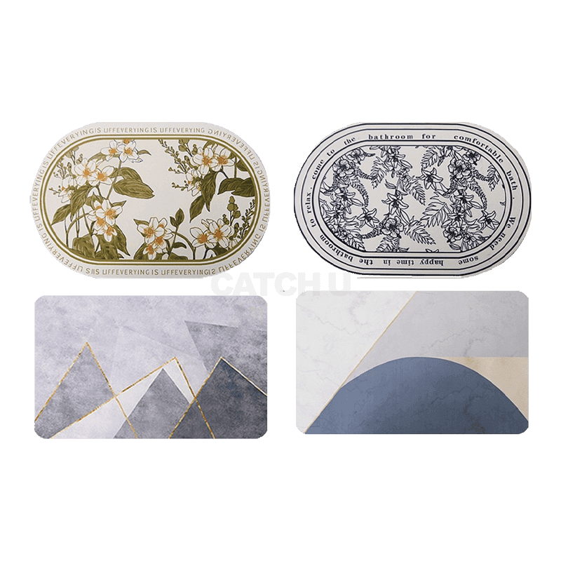 디베네 규조토 욕실매트 (타입 : 1블로썸/2라인/3심플/4모던 )