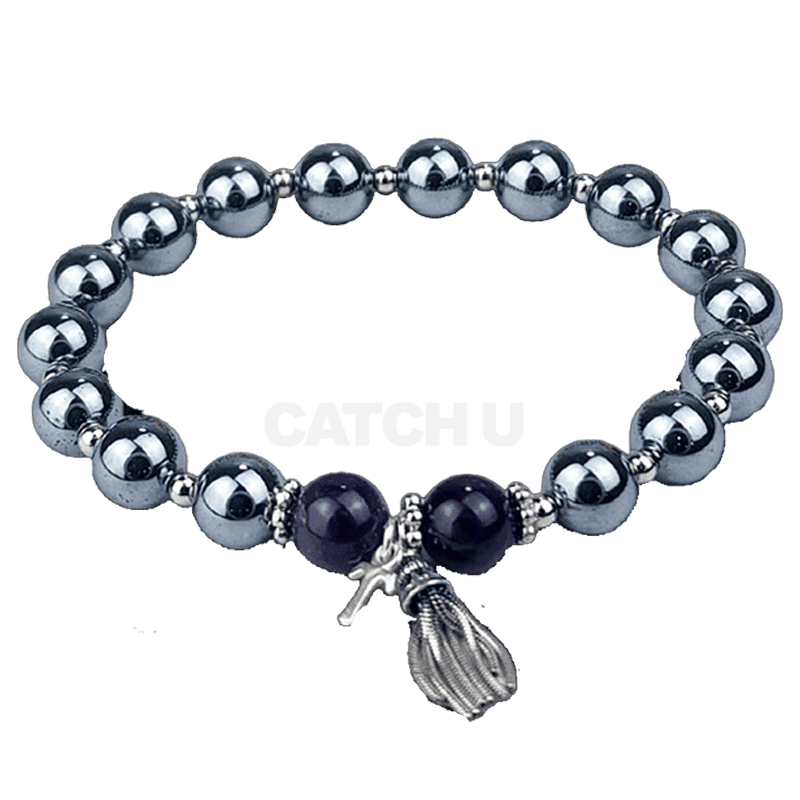 탠디 테라헤르츠 자수정팔찌 남성용 TH825