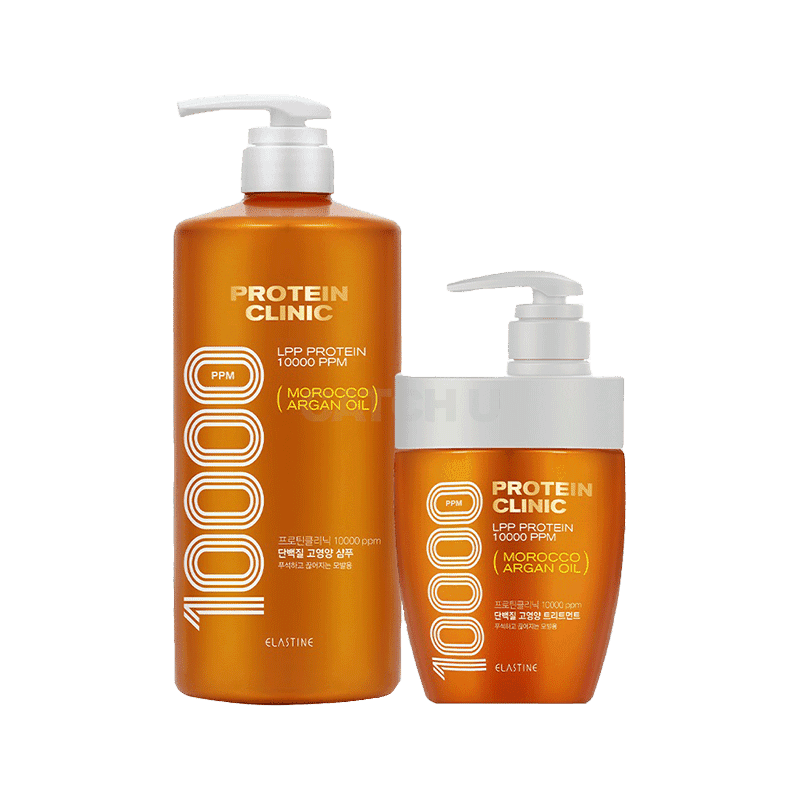 LG생활건강 엘라스틴 프로틴클리닉 샴푸1000ml 1개+트리트먼트700ml 1개