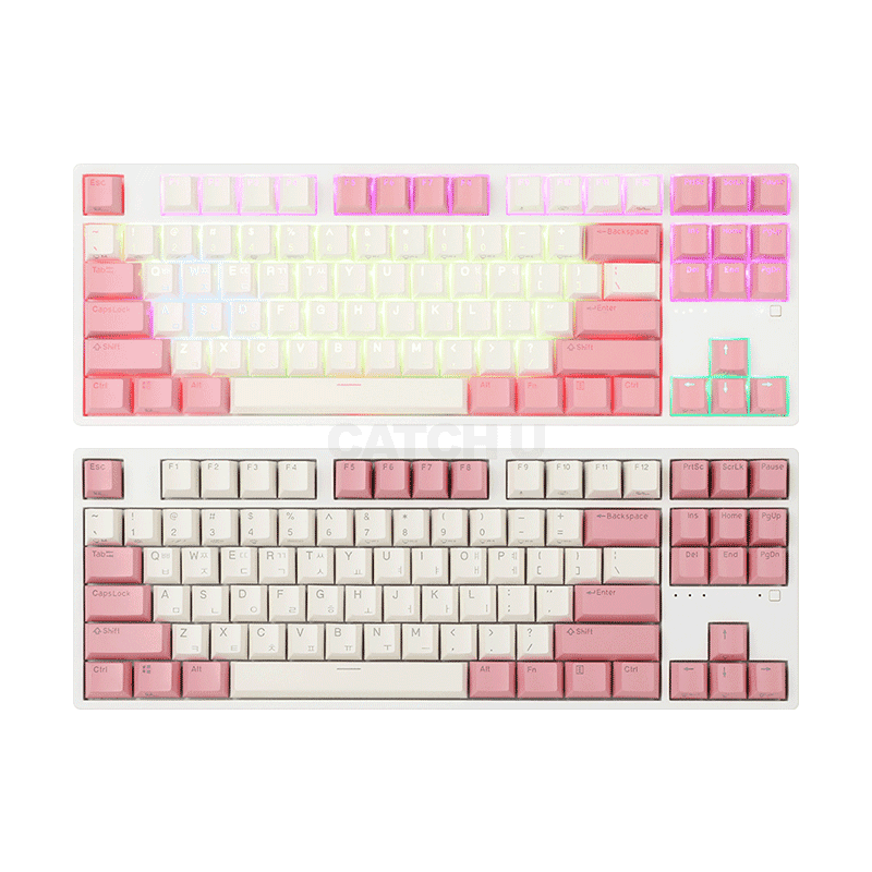 앱코 KN01C 텐키리스 PBT 무접점 키보드 핑크 45g