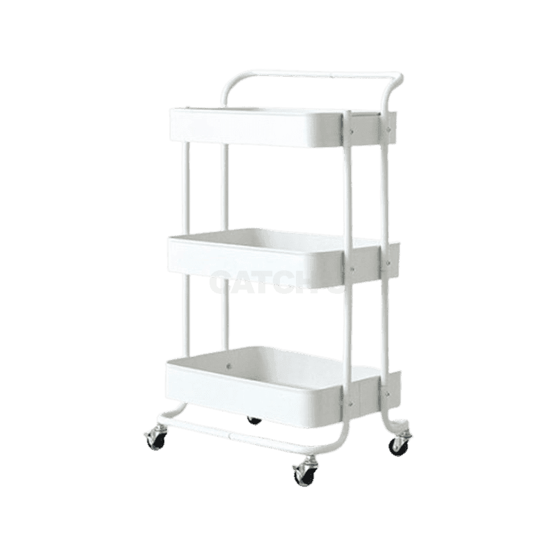 마켓비 ROMBY 트롤리 카트 3단 손잡이형 화이트