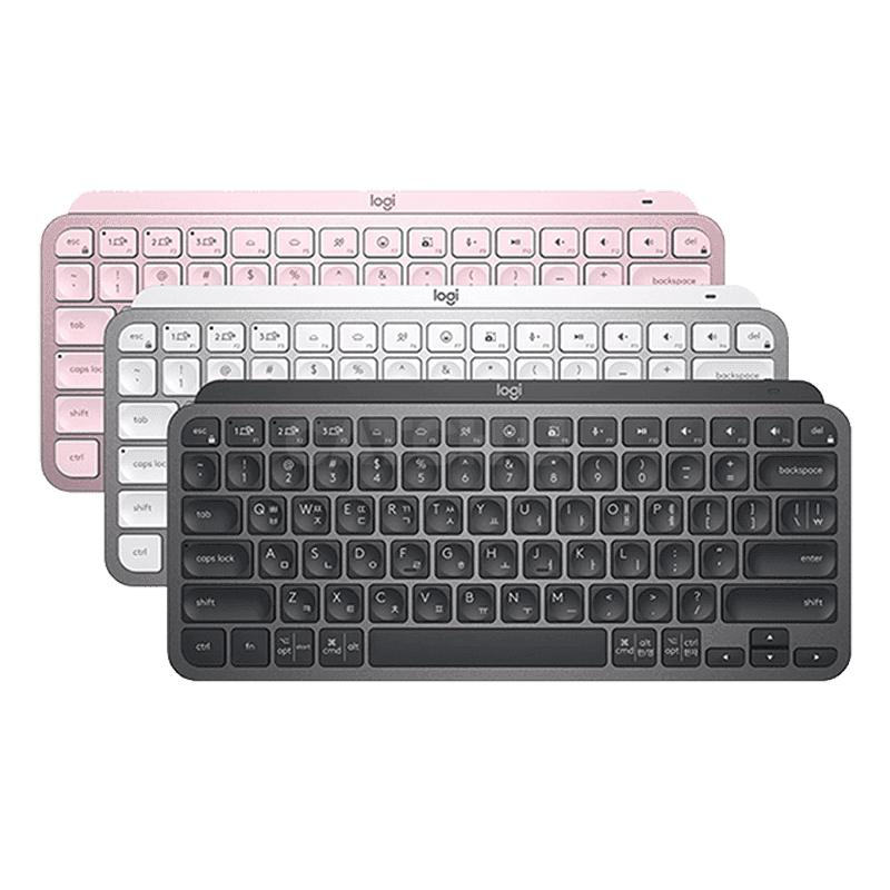 로지텍 MX KEYS MINI 블루투스 키보드(페일그레이/그래파이트/로즈핑크)