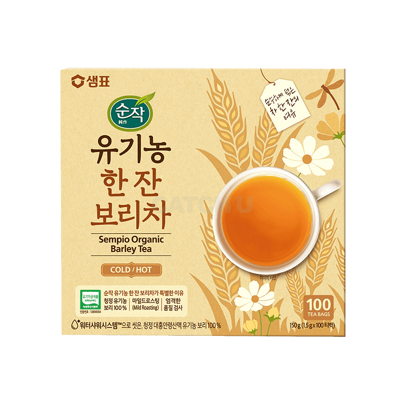 샘표 [100T] 순작 유기농 한잔 보리차 티백 100T