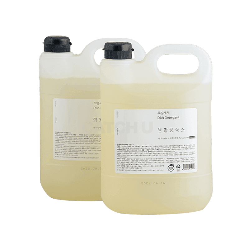 생활공작소 1+1 친환경 대용량 주방세제 4L 자몽향