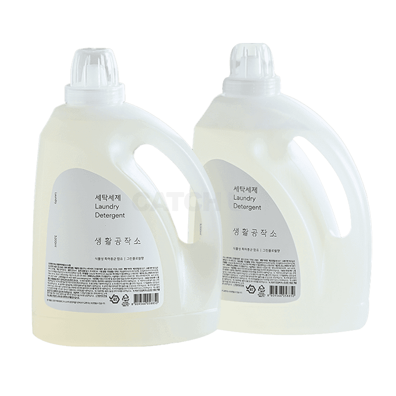 생활공작소 세탁세제 3L 4개 대용량 액체세제 중성세제 드럼용 일반용