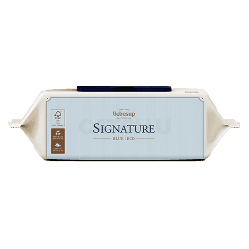 베베숲 시그니처 블루 에코 생분해 원단 신생아 두꺼운 물티슈