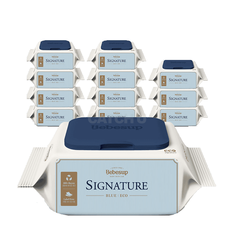베베숲 시그니처 블루 에코 20매 휴대 12팩 캡 생분해 원단