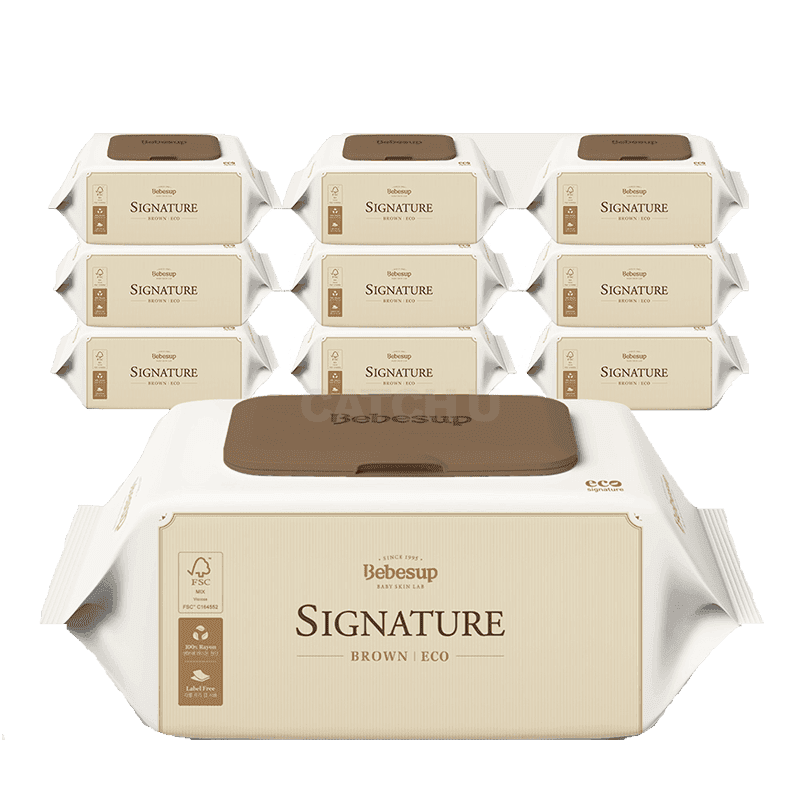 베베숲 시그니처 브라운 에코 70매 캡 10팩 생분해 원단 네이처 센시티브 리뉴얼