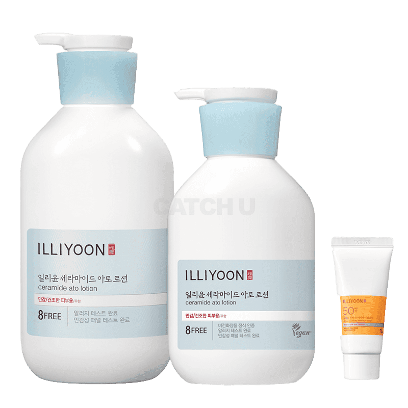 일리윤 바디로션 세라마이드아토 올인원 대용량 580ml+300ml+이지워시 선크림 30ml