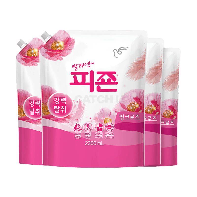 피죤 강력탈취 섬유유연제 2300ml X 4개 핑크