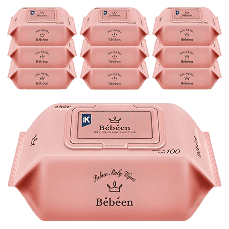 베베앙 시그니처 유아물티슈 캡형 50gsm, 100개입, 10개