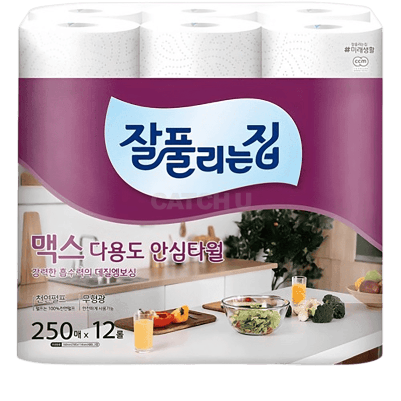잘풀리는집 맥스 다용도 롤키친타올, 12개입, 1개