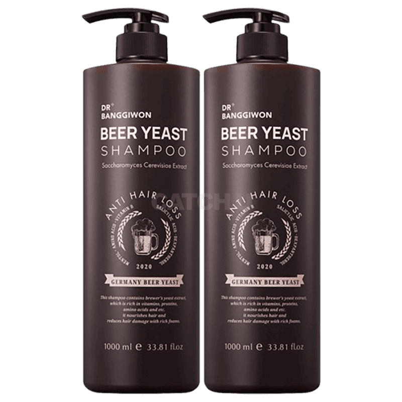 닥터방기원 맥주 효모 탈모증상 완화 샴푸, 1L, 2개