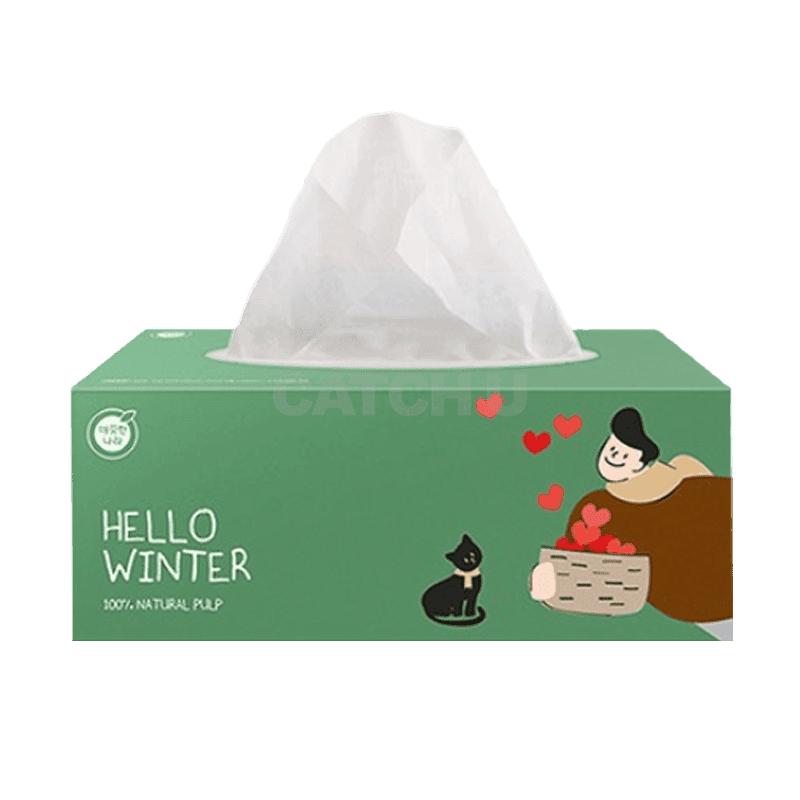 깨끗한나라 [캐치유 이벤트] 160매 1개 천연펄프 미용티슈 2겹