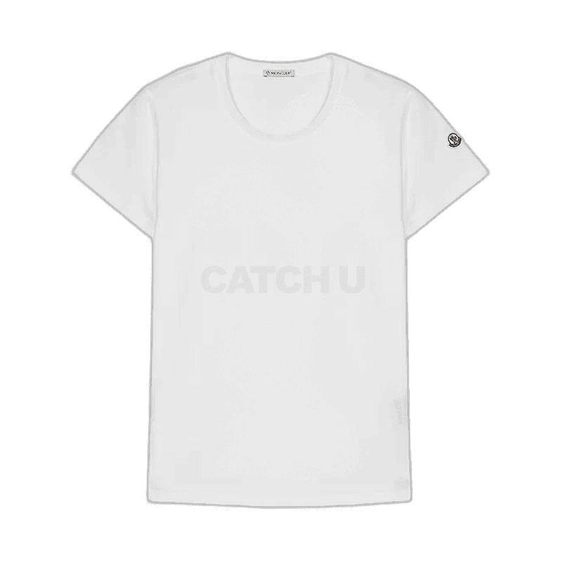 몽클레어 로고 패치 화이트 여성 반팔 티셔츠 8C73200 V8058 033 [옵션 랜덤 발송]