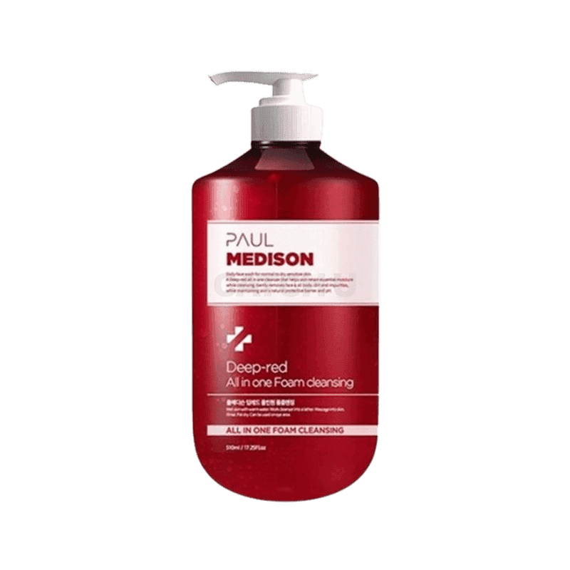 폴메디슨 딥레드 대용량 올인원 폼클렌징 510ml