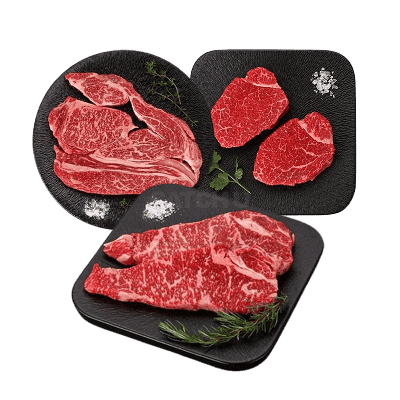 [하누리] 1++ 한우투뿔 1++ 구이용 등심+채끝+안심 750g