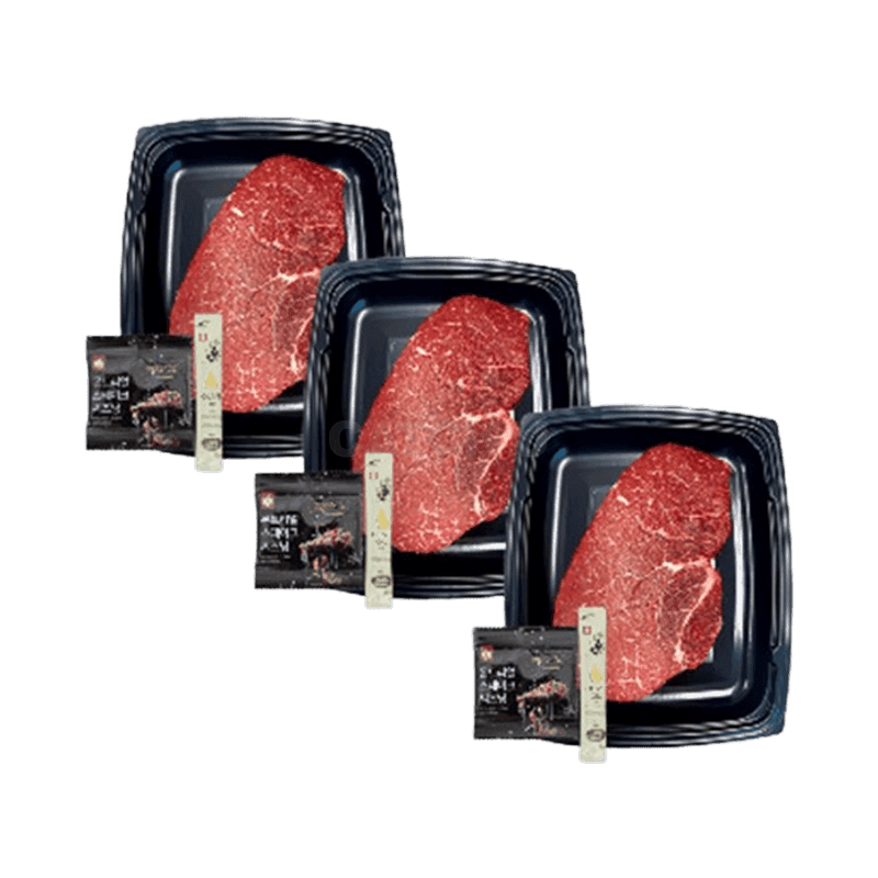 [가치하누] 한우암소1++스테이크1.2kg (보섭살400g+400g+400g)