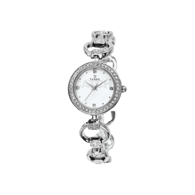 [캐치딜 전용] 탠디 여성용 쥬얼 자개 메탈시계 4016 실버