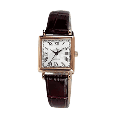 [캐치딜 전용] 탠디 모던 스퀘어 여성용 가죽 손목시계 T-1903 로즈골드