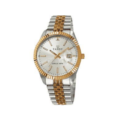 [캐치딜 전용] 탠디 럭셔리 메탈 손목시계(스와로브스키 식입) T-3921 남자 골드콤비