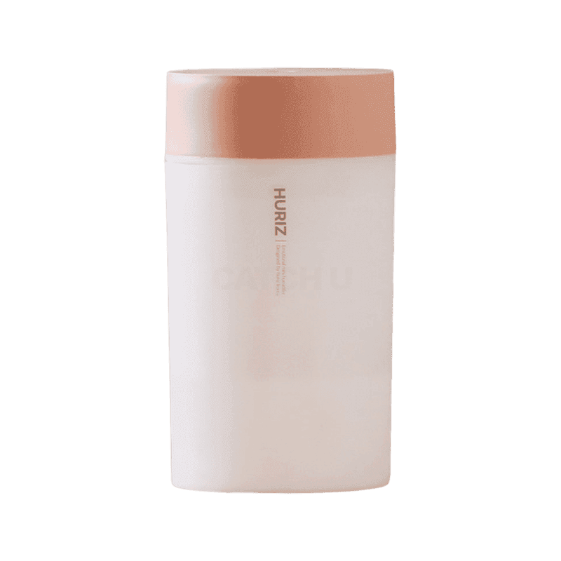 [캐치딜 전용] 휴라이즈 미스트 미니가습기 휴대용 탁사용 LED 무드등 초음파 가습기 400ml, 피치