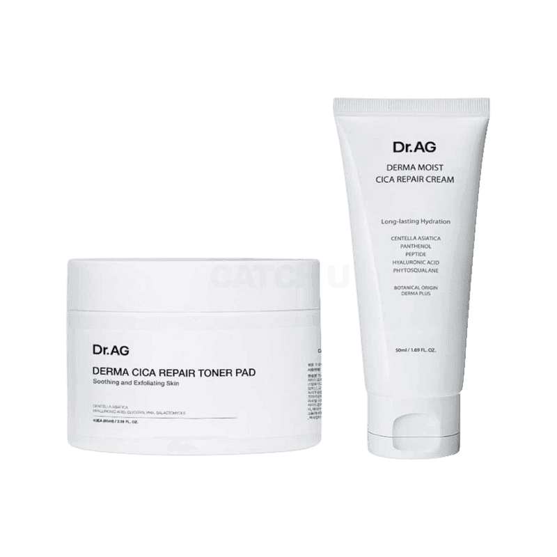 [캐치딜 전용] 닥터에이지 더마 시카 리페어 토너 패드 40p + 시카 리페어 크림 50ml, 1세트
