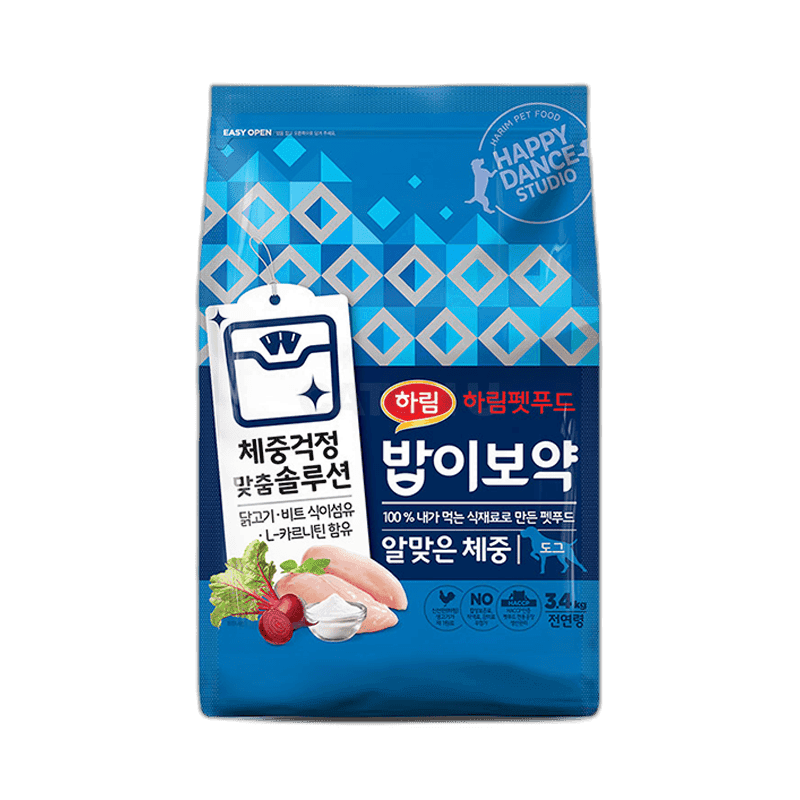 밥이보약 DOG 알맞은 체중관리 3.4kg, 1개