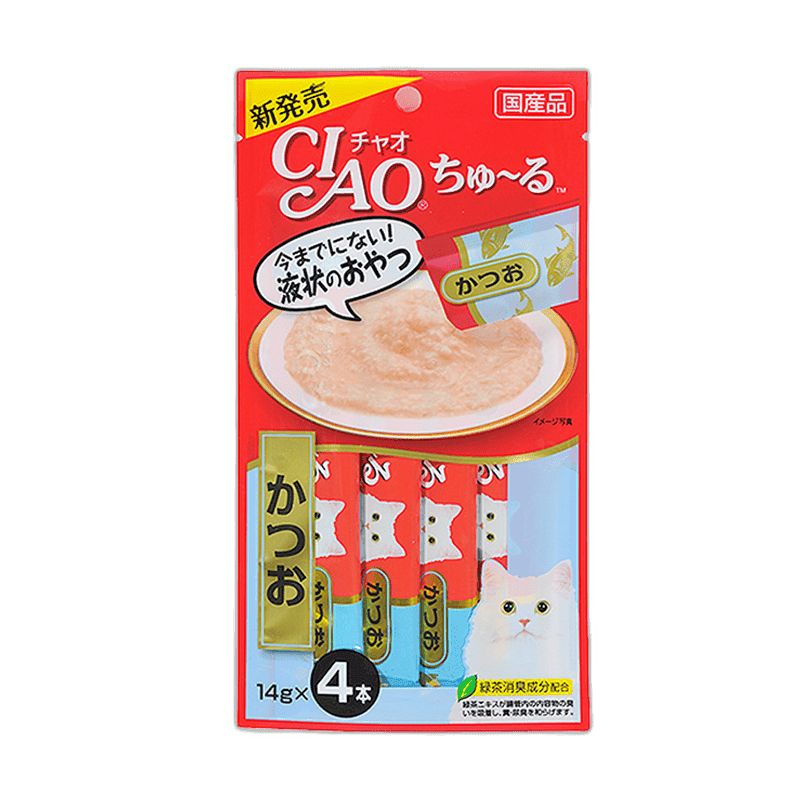 이나바 챠오츄르 파우치 가다랑어 SC-72 56g, 5개