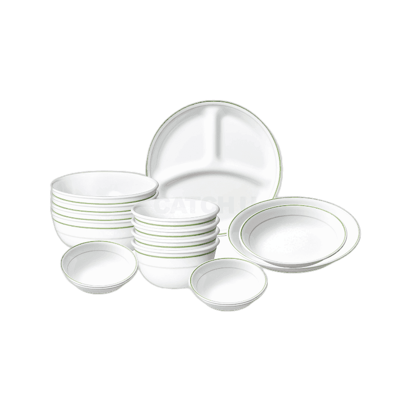 코렐 더블링 그린 디너웨어 그릇세트 16P