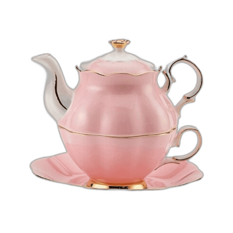 티로직 다이애나 골드림 티포원 1인 찻잔 티팟세트