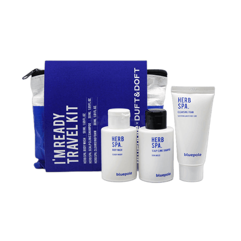 메사 블루폴 아임레디 트래블키트 허브스파 3종 여행용 세면도구세트