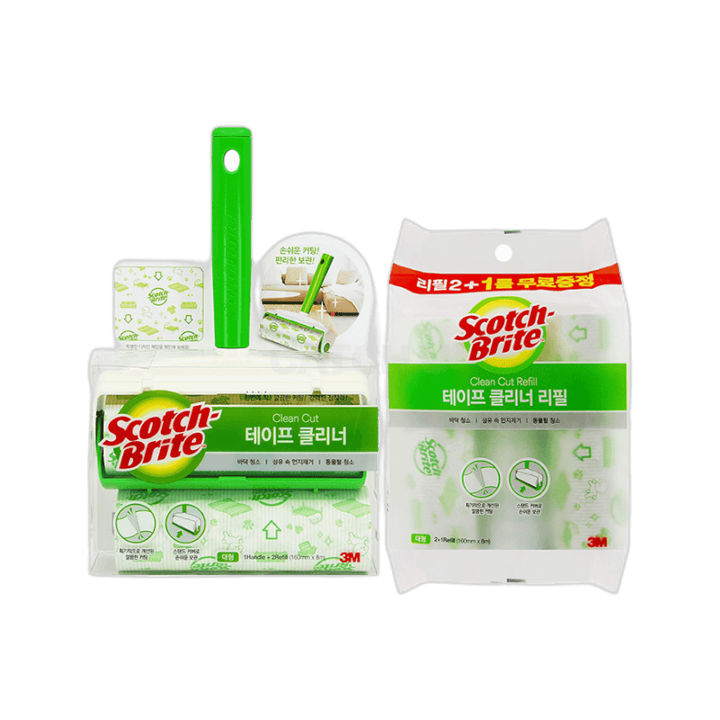 3M 스카치브라이트 대형 테이프클리너 핸들+리필5개