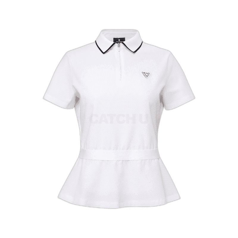 와이드앵글 TO 밑단 셔링 폴로 티셔츠 WWM25211