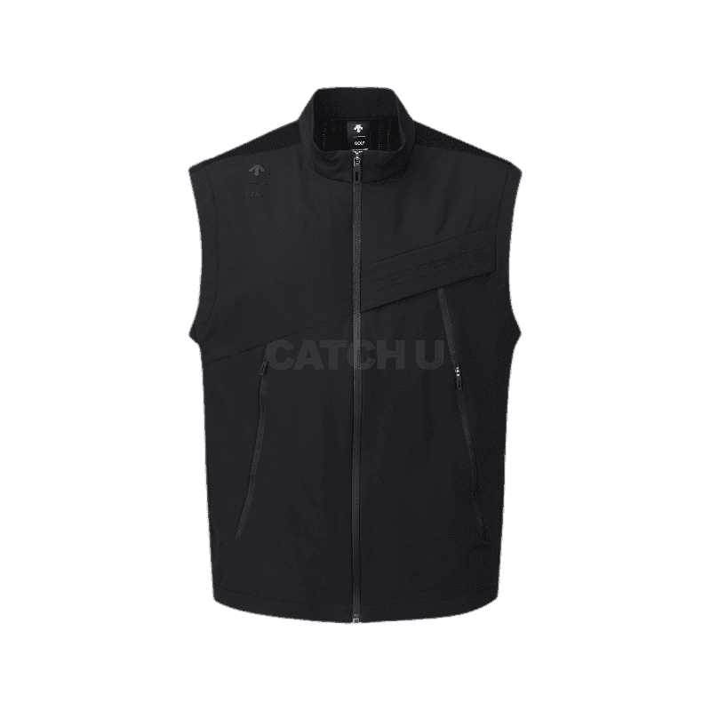데상트골프 골프조끼 GQC 남성 니트 하이브리드 우븐 DQ12MFWV21