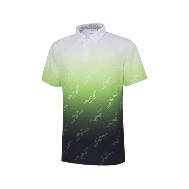 와이드앵글 남성 CO 컬러 그라데이션 패턴 티셔츠_Lime WMM23222G1