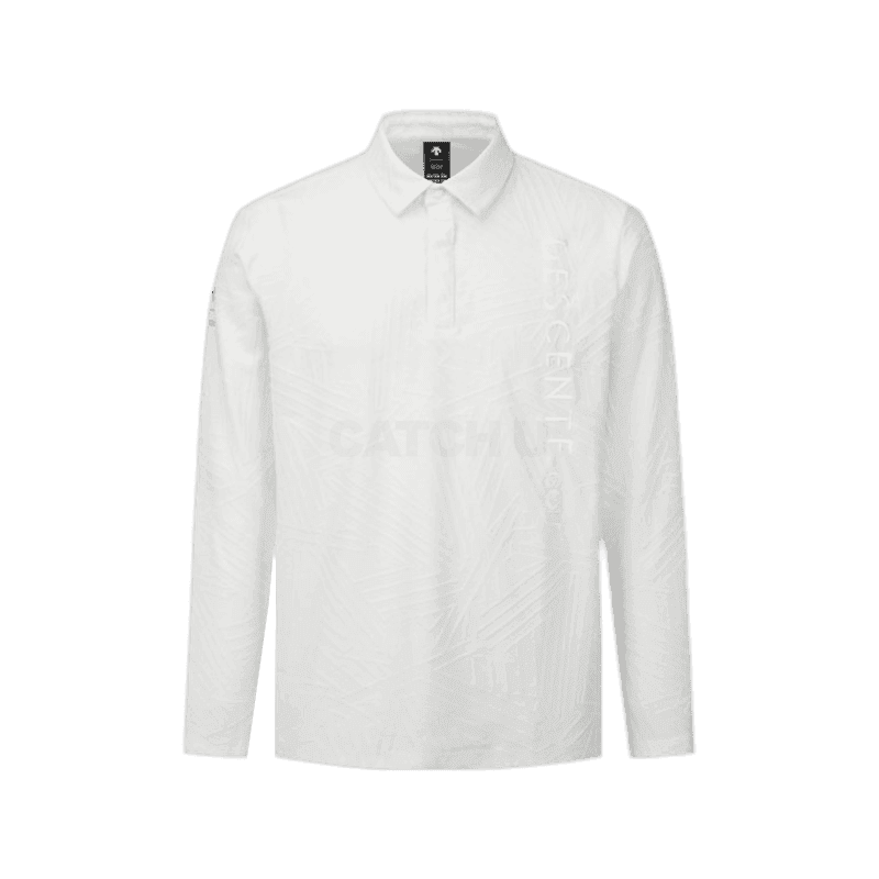 데상트골프 남성 자카드 제에리 긴팔 티셔츠 DQ12MFTL33