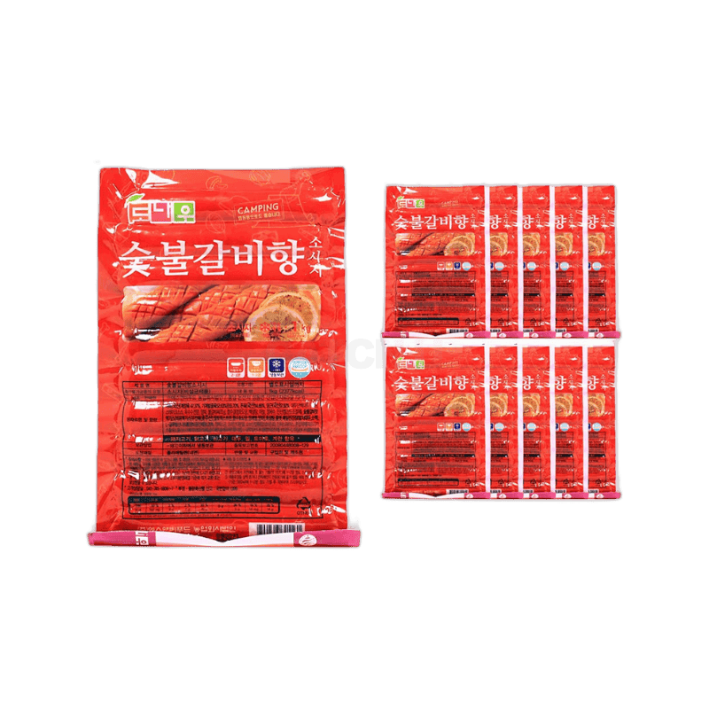 도나우캠핑 숯불갈비향소시지 1kg 냉동 한박스 x 10ea -아이스박스1718719 10개