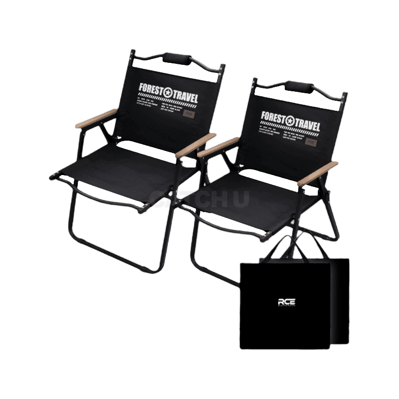 로티 로티 접이식 캠핑의자 로우체어 L 블랙, 2개